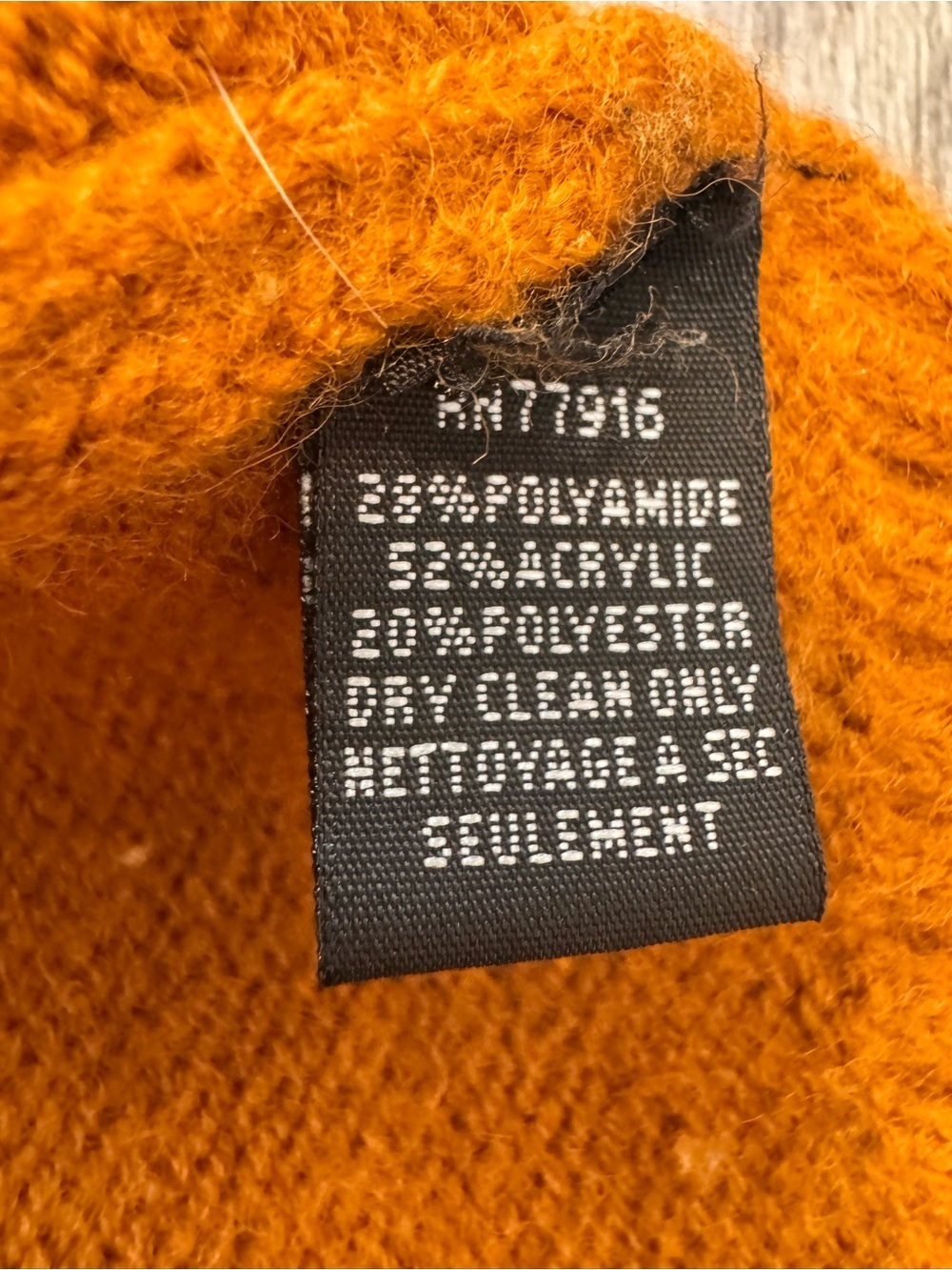 Anthropologie Cable Knit Oversized V-Neck Sweater Vest - Pumpkin Orange One Size - Picture 7 of 7